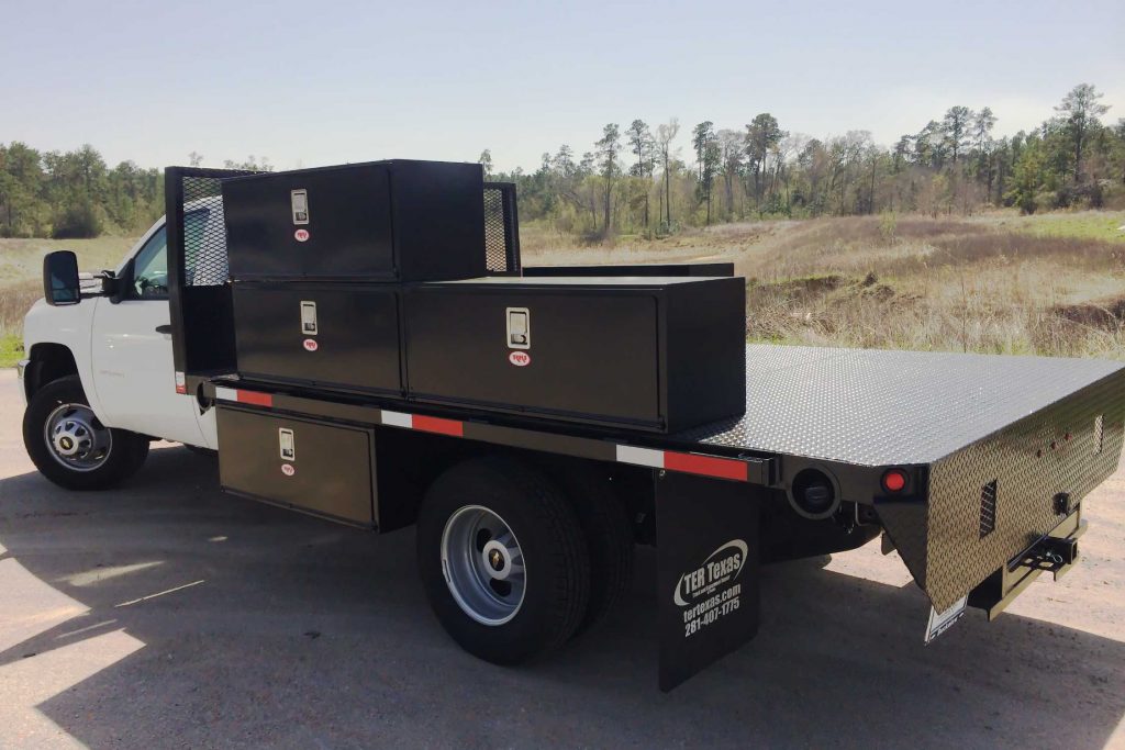 Flatbed Truck with Toolboxes
